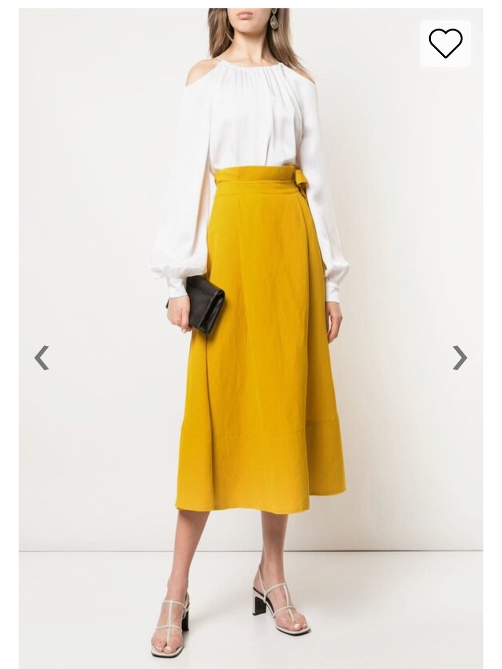 CO Saffron Linen Side Tie A Line Skirt XS